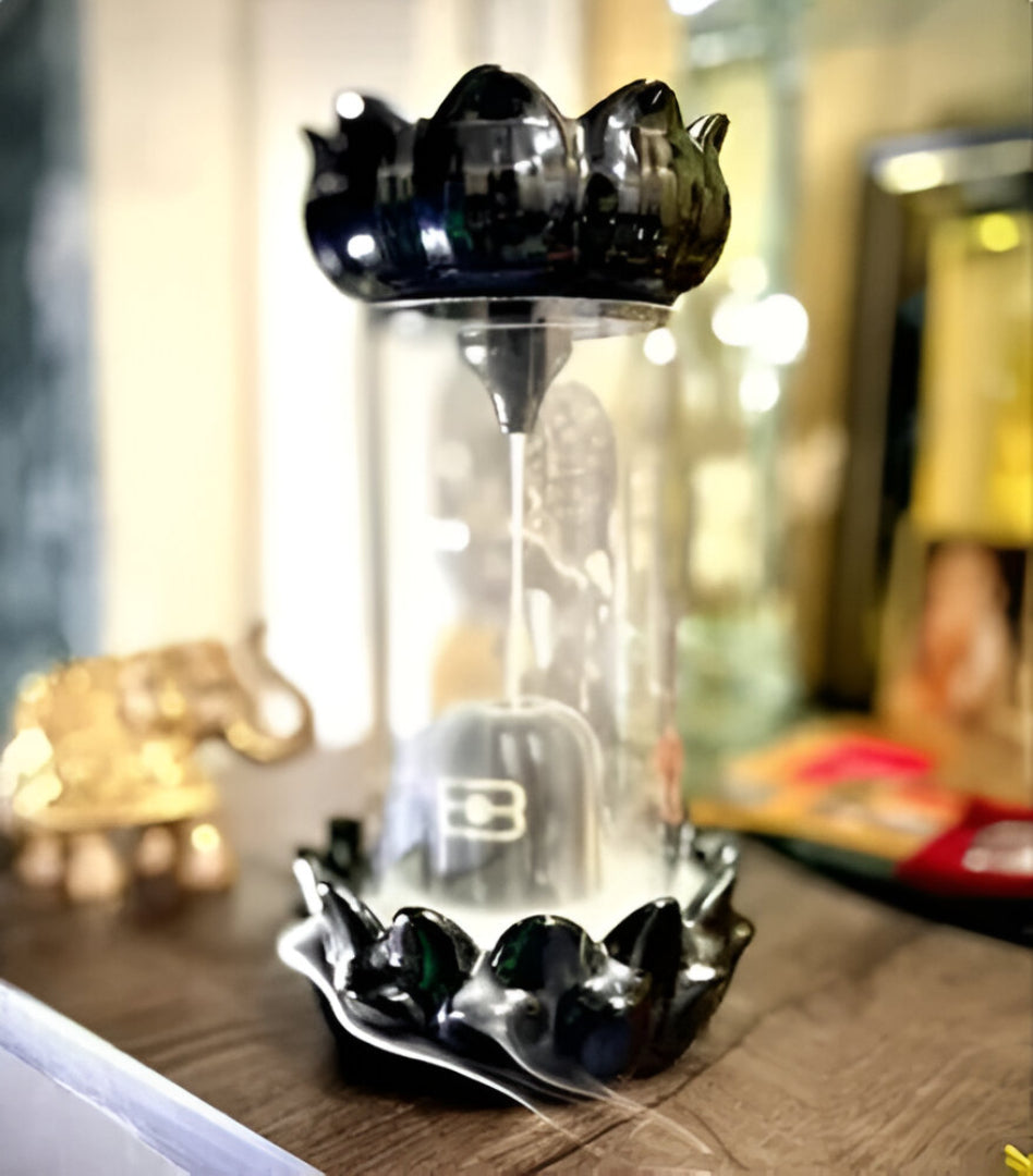 Bholenath smoke backflow fountain Waterfall With 11 Incense Holder  Cones Free.